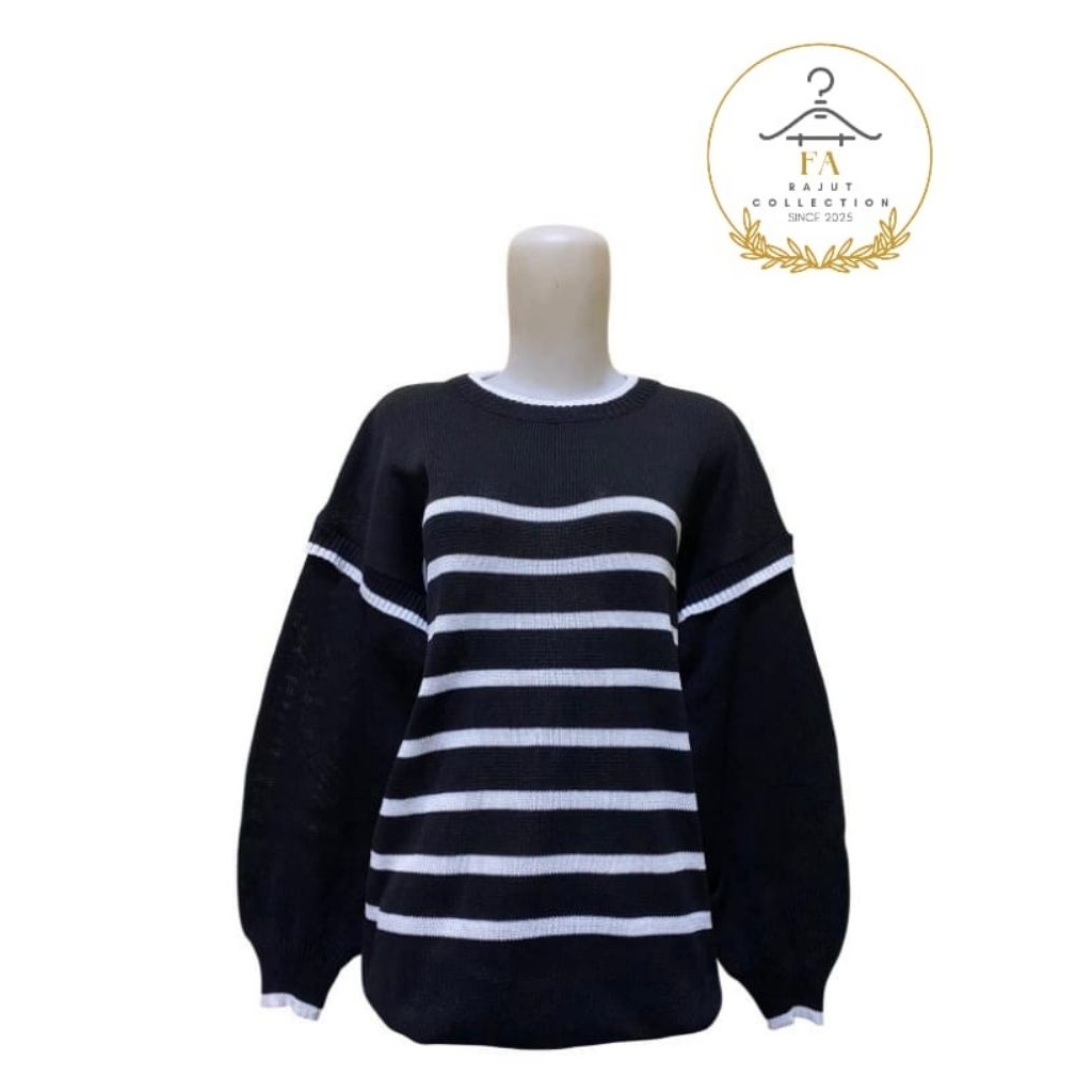 Atasan Rajut Lengan Balon