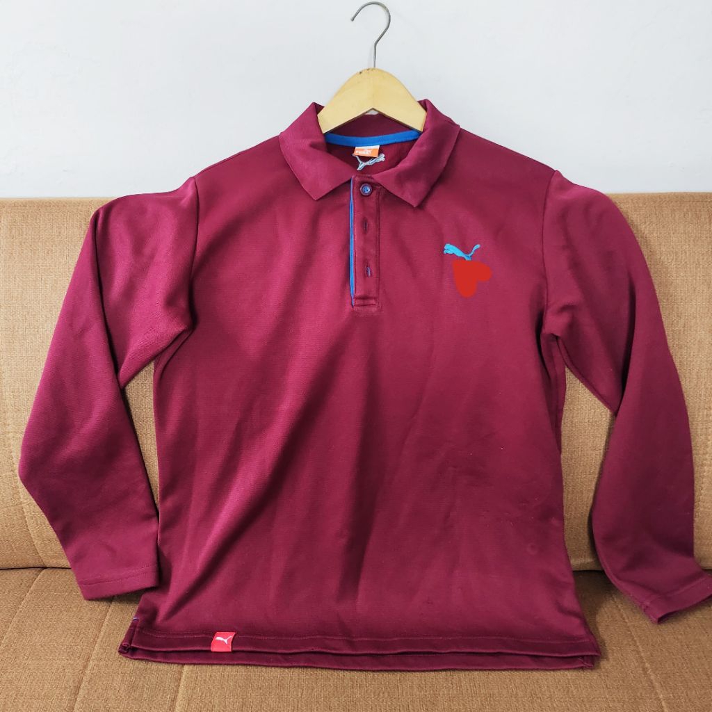 PRELOVED Kaos Kerah Pria Wanita Lengan Panjang