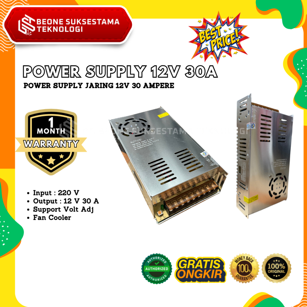 Power Supply Switching 12V 30A