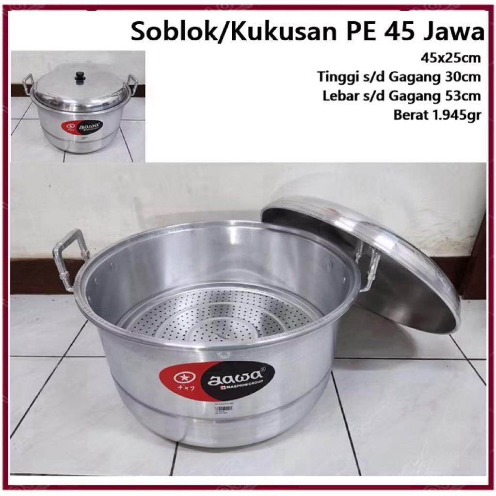 Panci Soblok/Kukusan/Steamer Jawa PE 45 Maspion