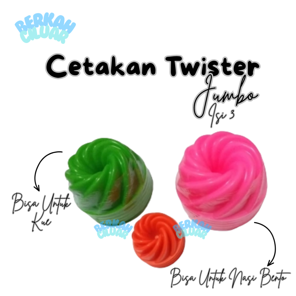 Cetakan Twister Jumbo / Cetakan Puding Twister / Cetakan Kue Twister Jumbo