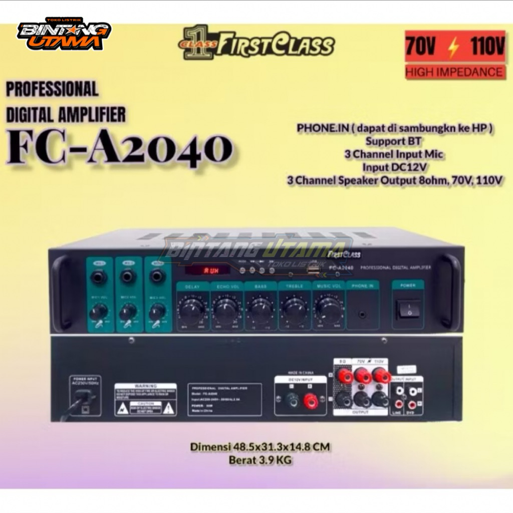 power amplifier toa fc a2040 power speaker toa corong