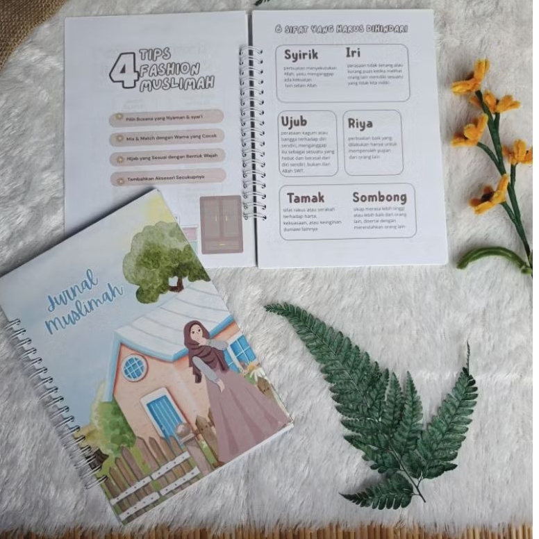 Jurnal Muslimah A5 Custom Hardcover | Muslimah Planner Satu Tahun