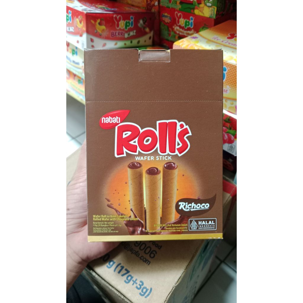 Nabati rolls coklat richoco 5.5g