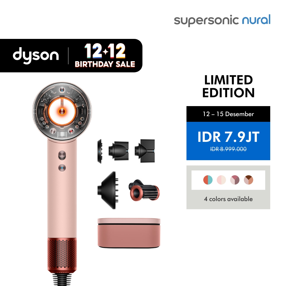 Dyson Supersonic ™ Nural Hair Dryer HD16 (Sakura Cherry) - Pengering Rambut | Cepat kering | Melindu