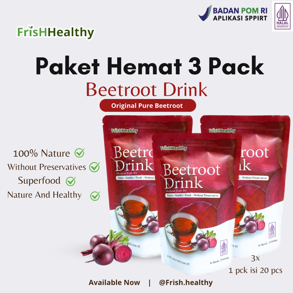 BEETROOT PAKET HEMAT 3 Pack -BUAH BIT - Minuman buah bit