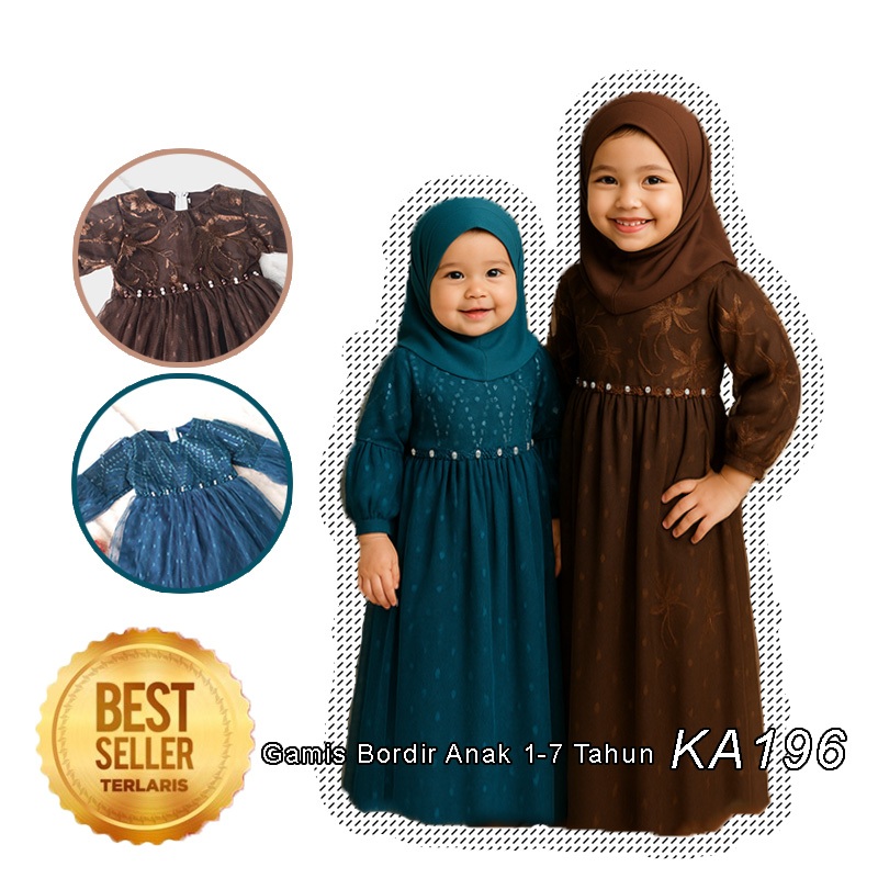 Gamis Anak Perempuan Mahogany 1 2 Tahun Model Terbaru 2026 Baju Kondangan Anak Perempuan Gamis Anak 