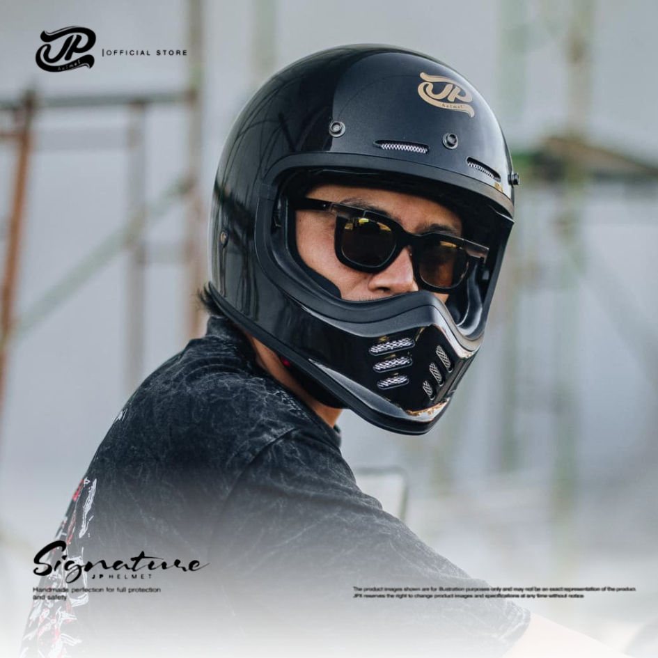 Special Promo Helm Full Face JP Retro Signature - Solid
