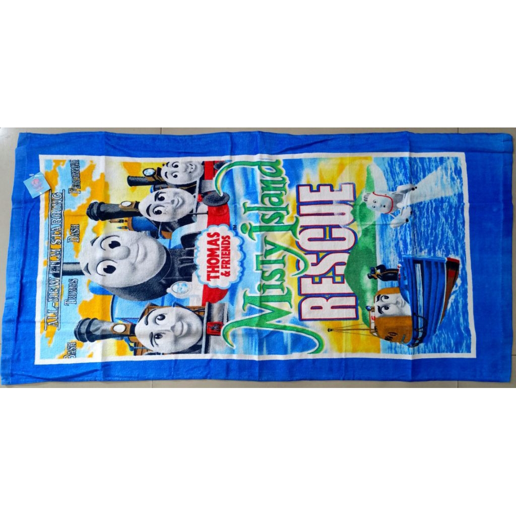 Handuk Thomas & Friends Misty Island Rescue Biru Cerah