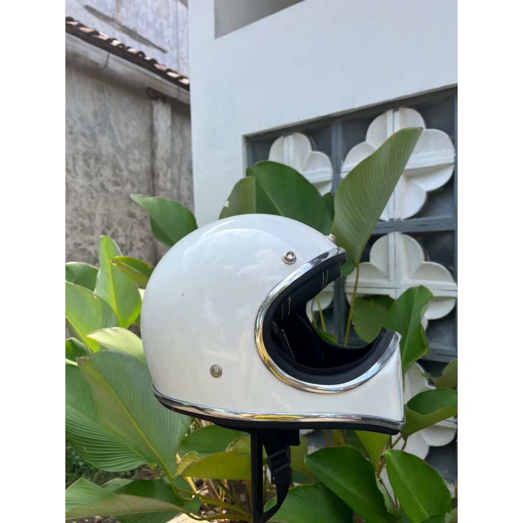 Helm Cakil Custom Retro Bahan Fiber