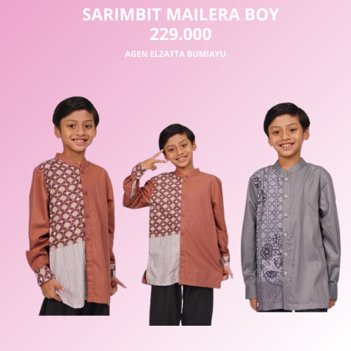 Sarimbit Mailera Boy bahan poplin+toyobo print by elzatta