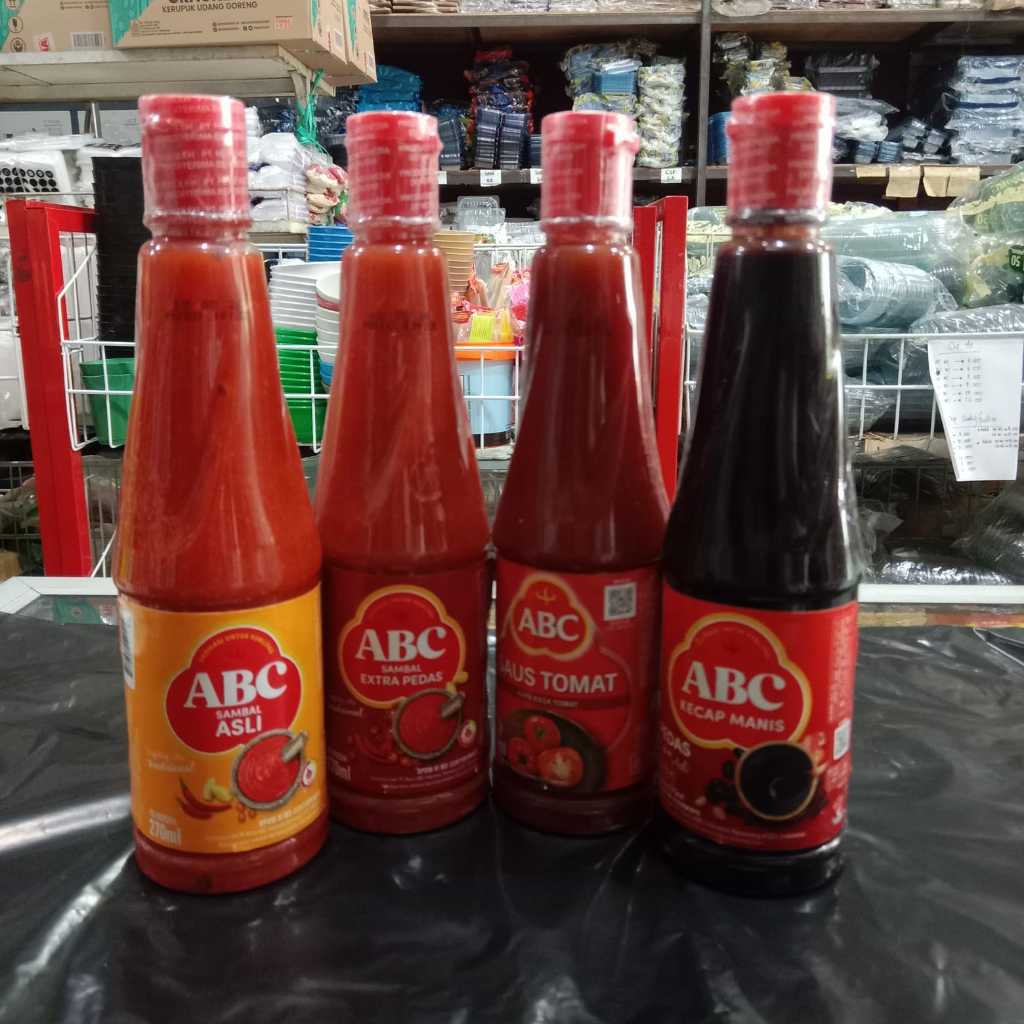 ABC Saos Sambal Botol Extra Pedas 270 ml / Sambal Asli 270 ml / Saos Tomat 275 ml / Kecap Manis 275 