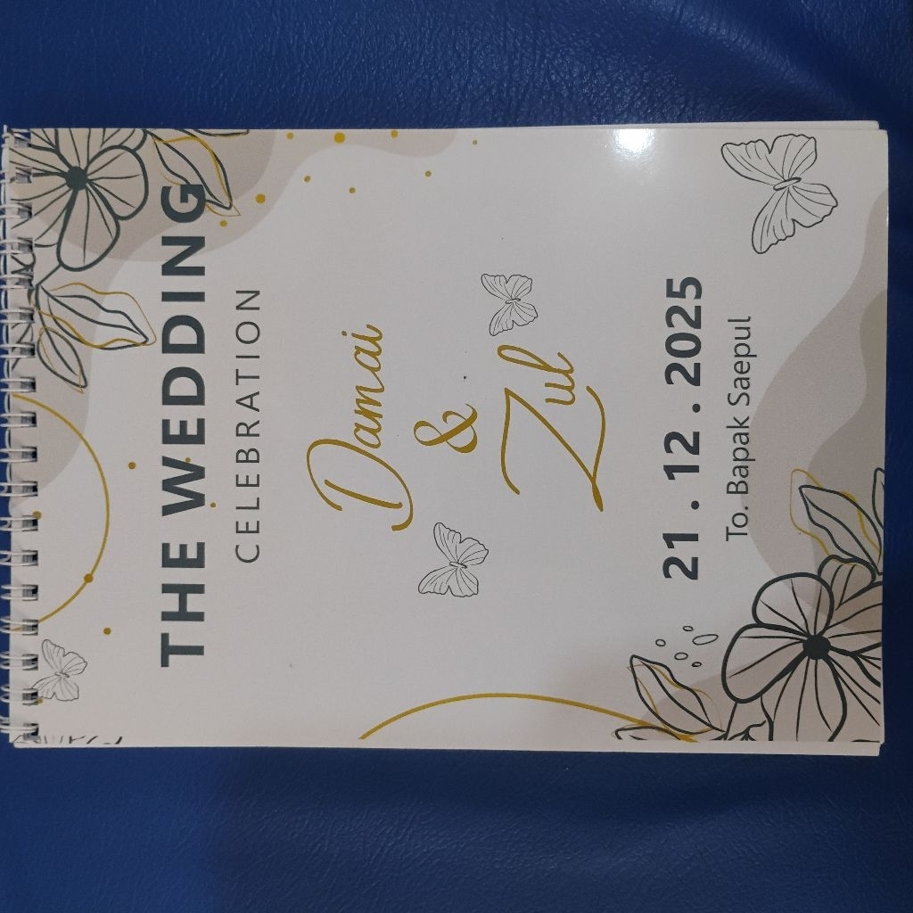 UNDANGAN NOTEBOOK KALENDER/UNDANGAN PERNIKAHAN UNIK/UNDANGAN PERNIKAHAN/UNDANGAN SOUVENIR/UNDANGAN K