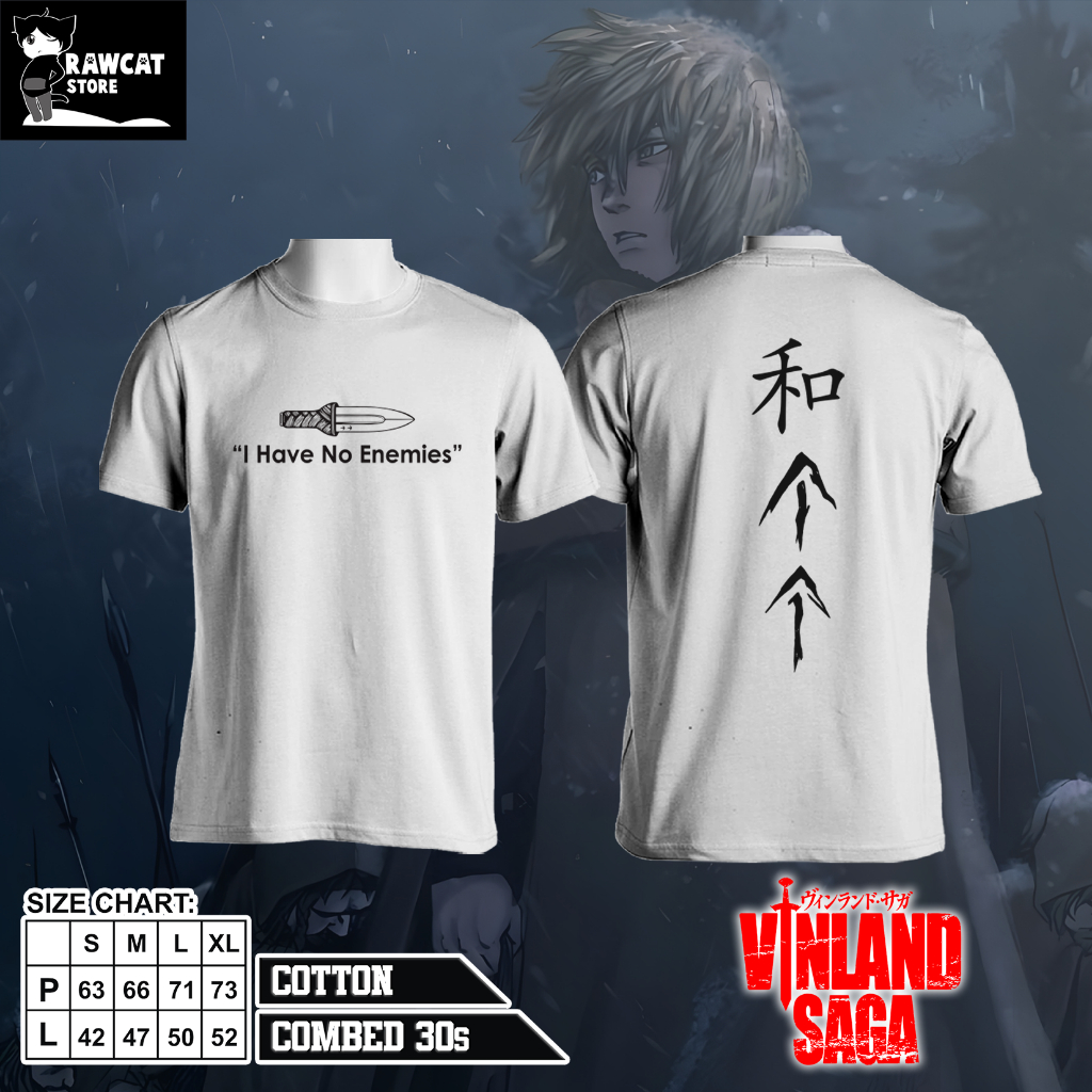 KAOS ANIME VINLAND SAGA - I HAVE NO ENEMIES - SIMPEL DESIGN