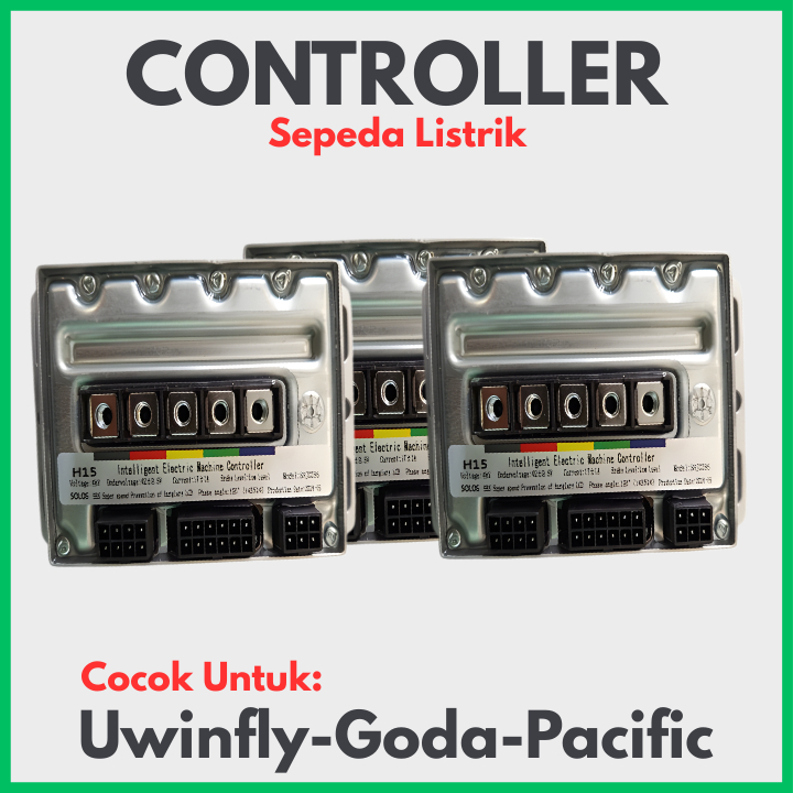 . Controller Sepeda Listrik 48V Original |  Bergaransi | Tarikan Halus, Awet tahan panas | Controler