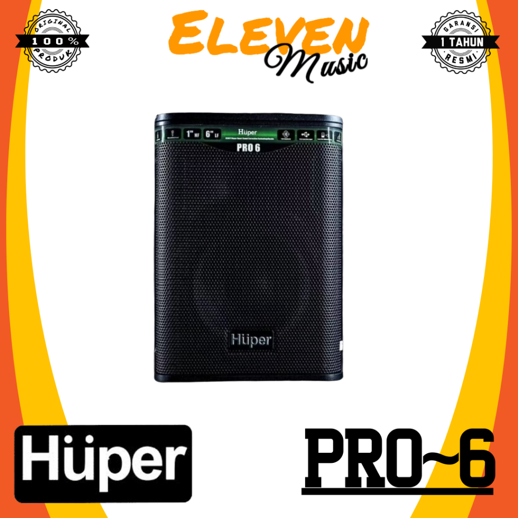 Huper PRO-6 Speaker Portable PA Active Speaker With Bluetooth Huper PRO6