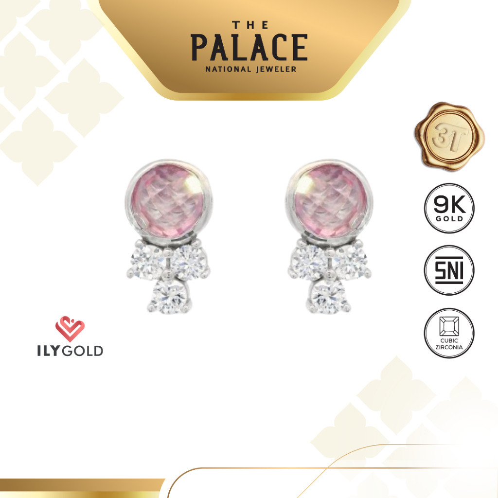 ILY GOLD Pink Theory - Bazel Earring / Anting