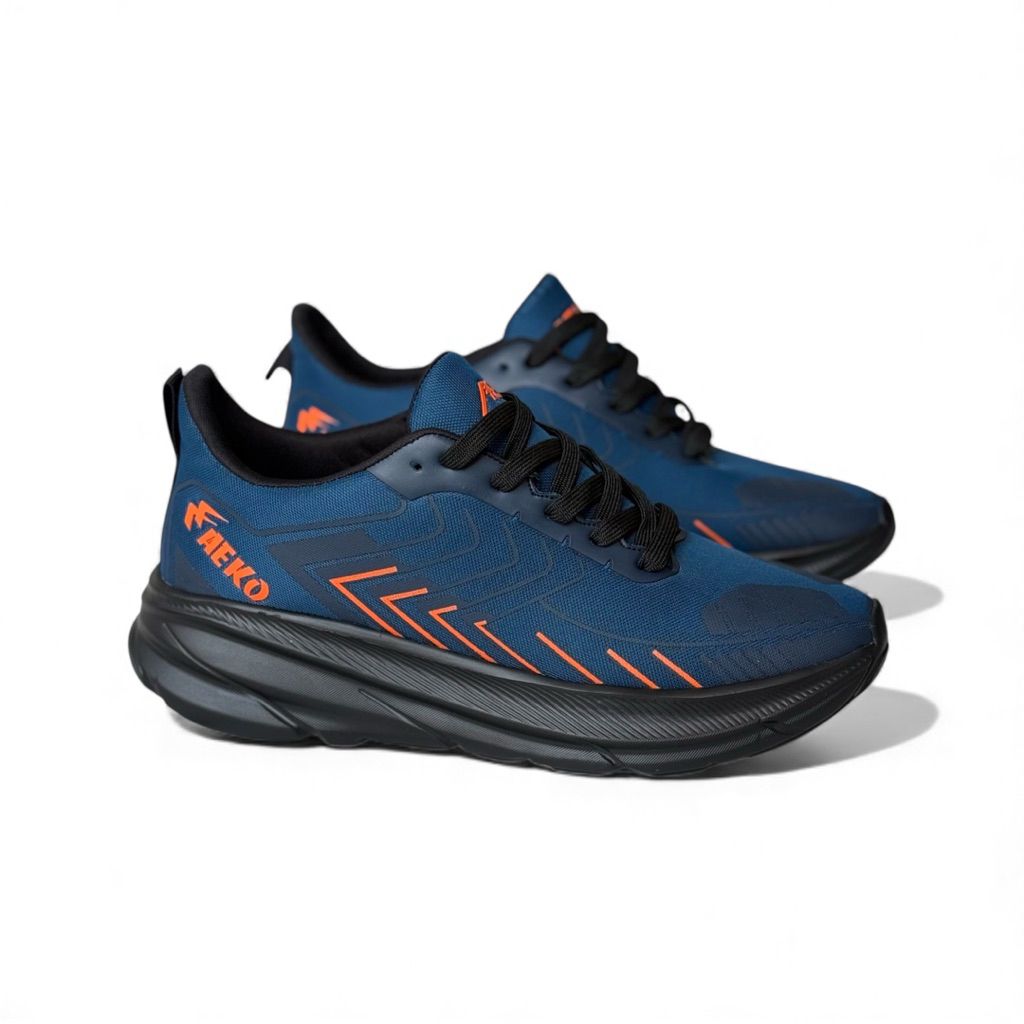Sepatu Lari joging Aeko Nanobles Navy oren Pria Wanita