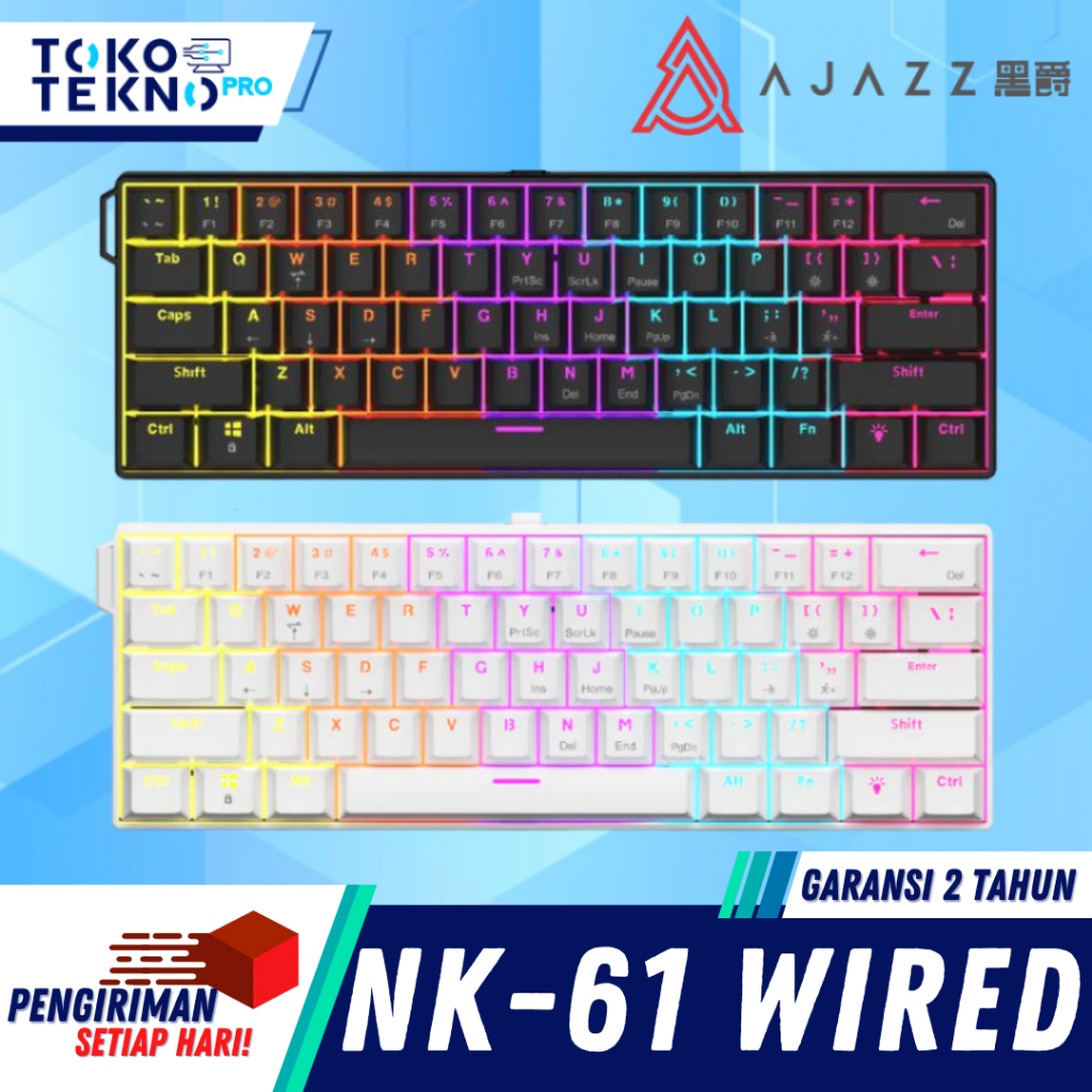 Ajazz x Nacodex NK61 / NK-61 Wired Mechanical Gaming Keyboard