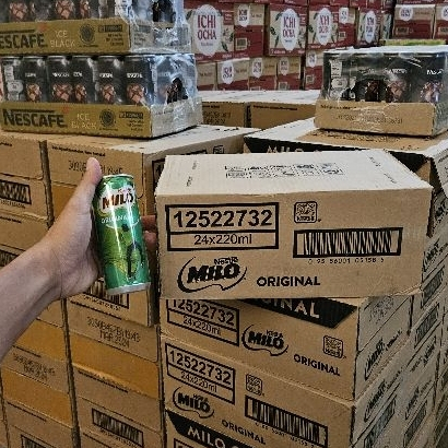( INSTANT ONLY ) CTN 24*220ML - MILO KALENG 24 PCS RASA ORIGINAL / MILO CAN SUSU KALENG