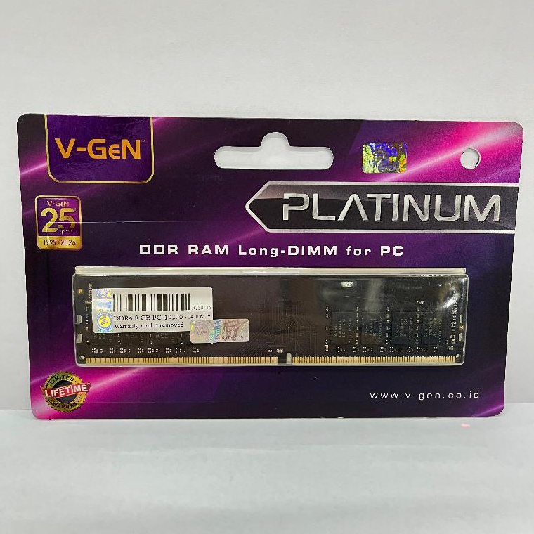 Longdim DDR4 8GB PC 19200 VGEN PLATINUM BARU