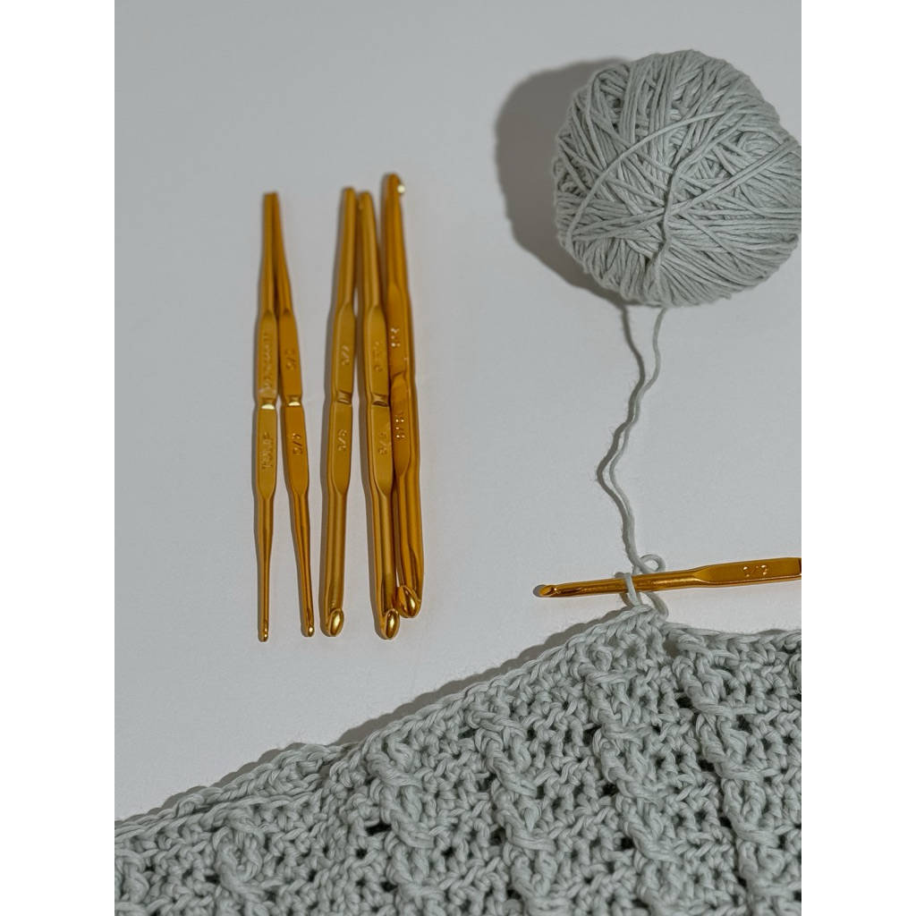 Tulip - Aluminium Double Pointed Crochet Hook