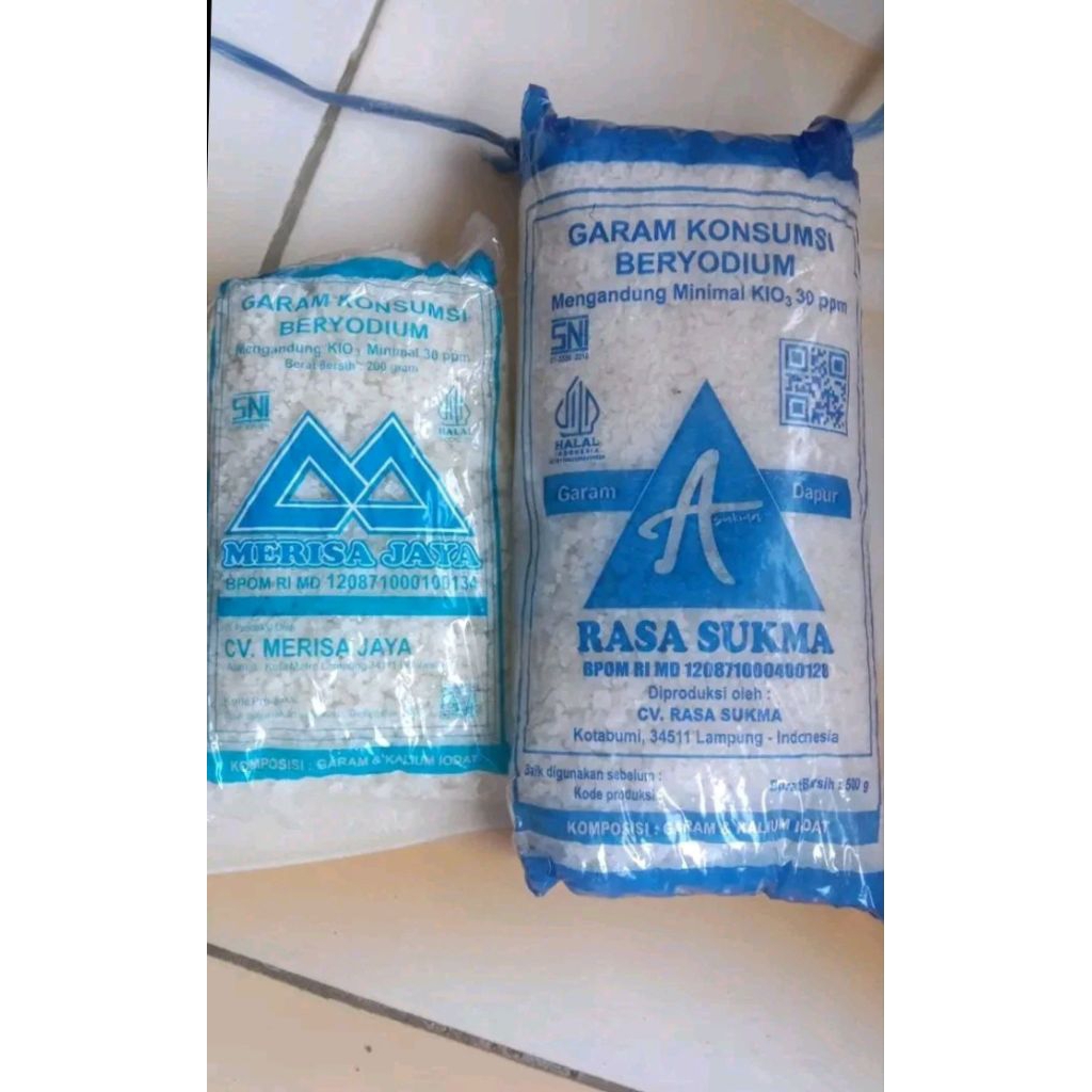 Garam kasar,Garam kasar beryodium.