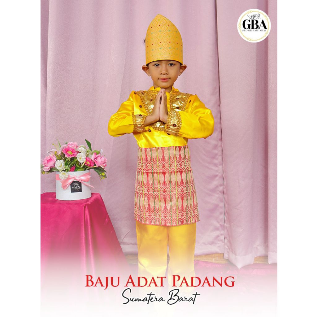 BAJU ADAT PADANG KUNING ANAK LAKI-LAKI