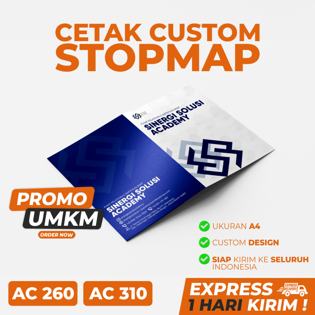 CETAK MAP FOLDER STOP MAP SEKOLAH KANTOR CUSTOM