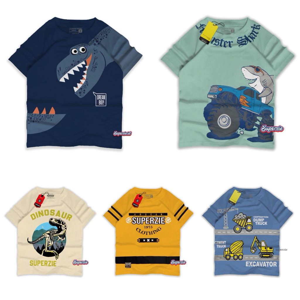 BAJU DISTRO ANAK LAKI2  usia 3dan 4 Tahun motif karakter