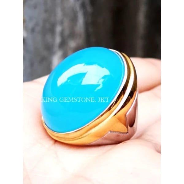 cincin natural batu akik bacan Doko palamea bacan bluish green bacan Chryscolla Chalcedony akik supe