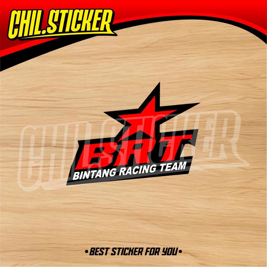 STIKER BRT RACING sticker brt bintang racing team road race