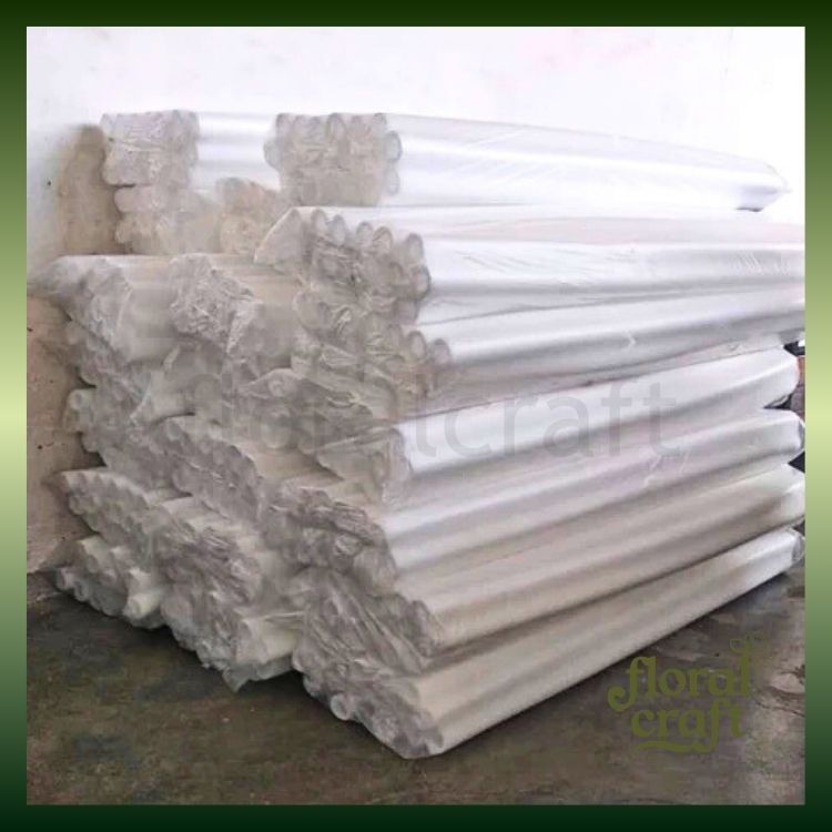 Foam Busa Oasis Warna Putih Bulat 2 Meter Untuk Bunga Floral Kering Dekorasi Pelaminan