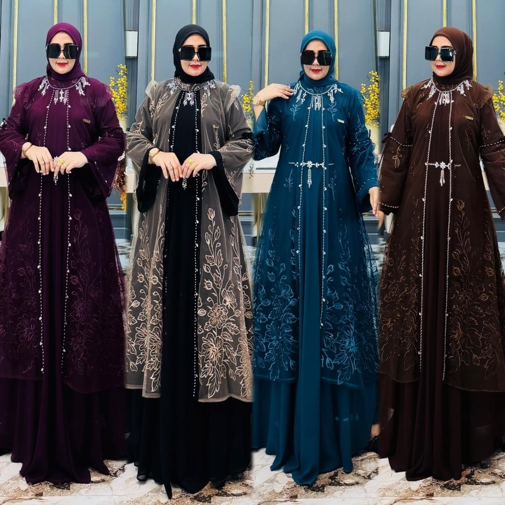 *READY*//BISA COD//*VALENTINA SERIES SET SCRAFT//*BCERUTY BABYDOLL POLOS KOMBINASI TULLE LUXURY KORE