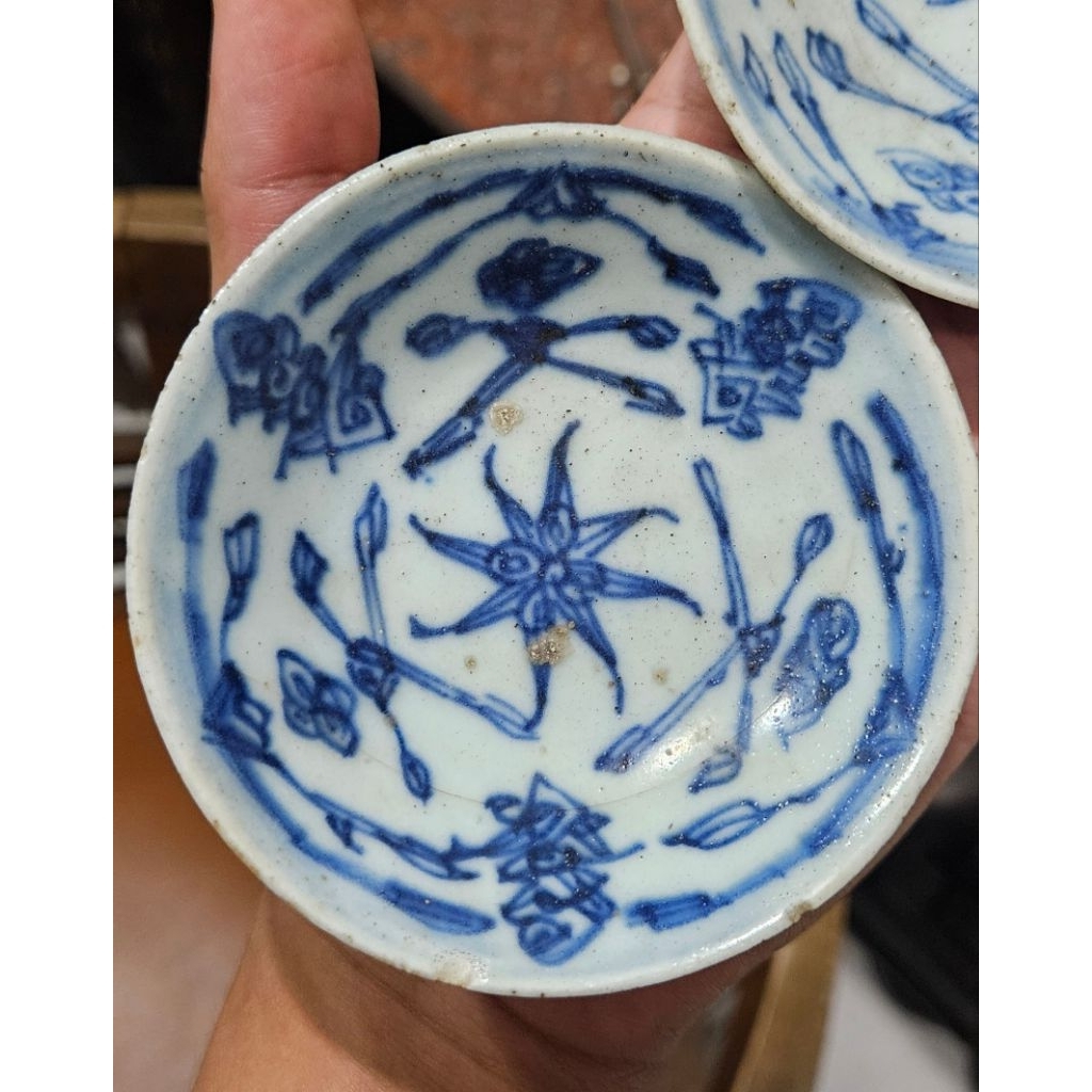 1pcs Saucer/pisin piring antik cina jadul Dinasty Qing 1800an