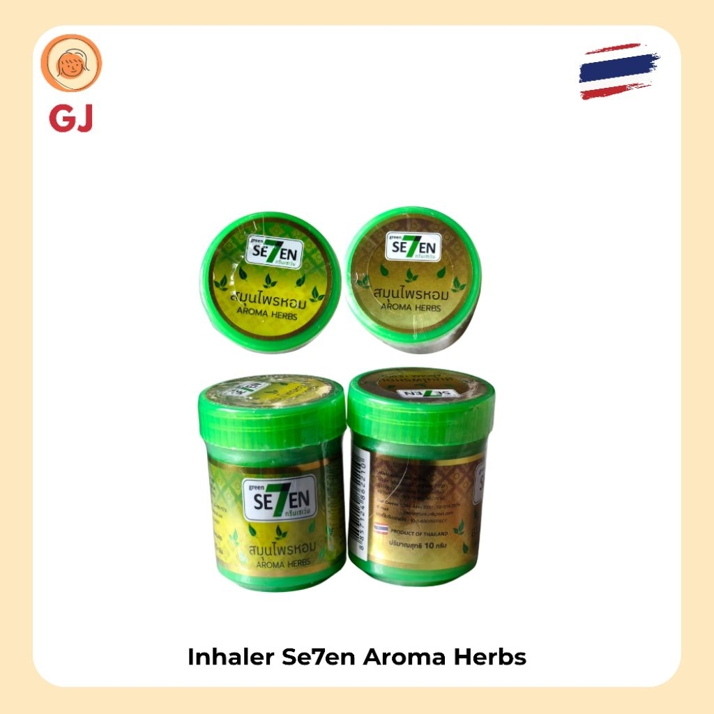 Se7en SEVEN Inhaler Thailand Compound Herb Yadom Pelega Hidung Original