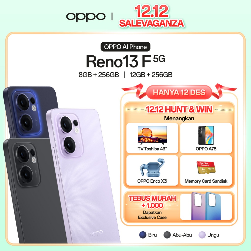 OPPO Reno13 F 5G 12GB+256GB & 8GB+256GB