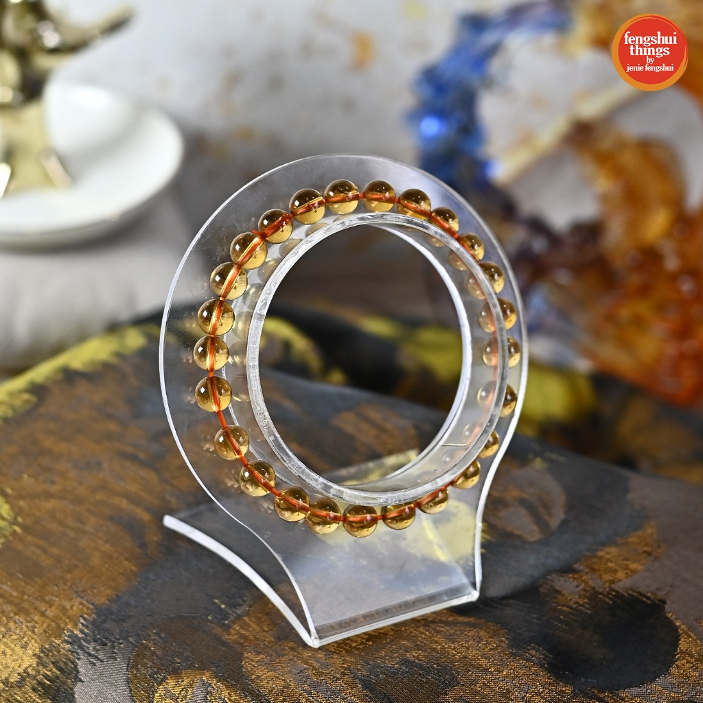 Gelang Yellow Citrine Natural Citrine Quartz Stone Feng Shui Membawa Hoki Keberuntungan Tipe 1