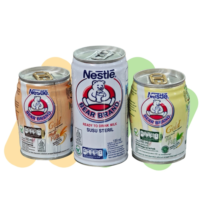 BEAR BRAND 189ML / SUSU BERUANG 189ML / SUSU STERIL / BEAR BRAND TEH PUTIH 140ML / BEAR BRAND MALT P