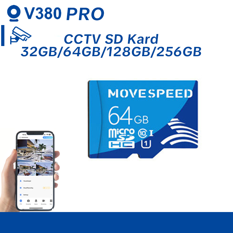 V380 PRO Kamera CCTV SD Card Kartu Micro SD  Profesional untuk Penyimpanan Video Kamera Keamanan