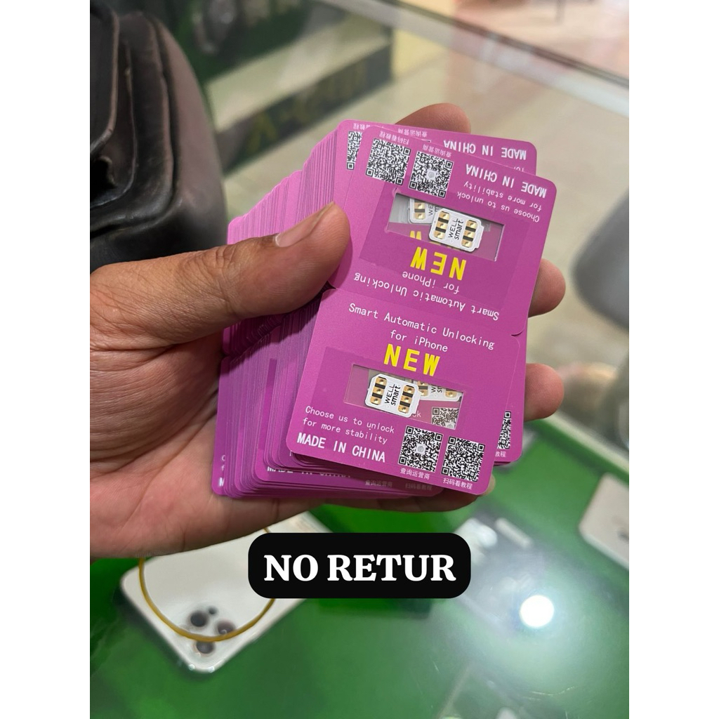 Sim Sticker Well smart tanpa seting iPhone 7-17PM SU unlock RSIM iPhone [SUPPORT ios 17 sampai New i