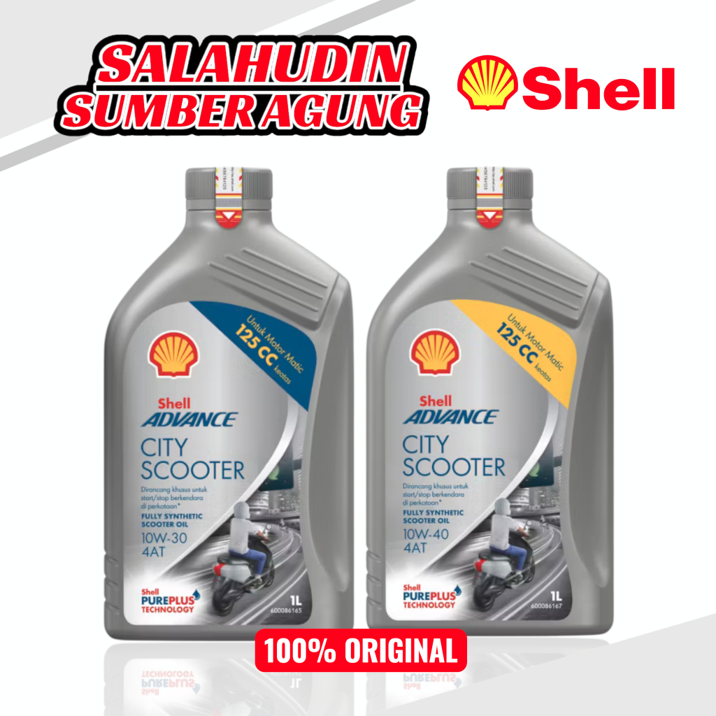 Oli Shell Advance City Scooter 10W-30 & 10W-40 Full Synthetic Jamin Original