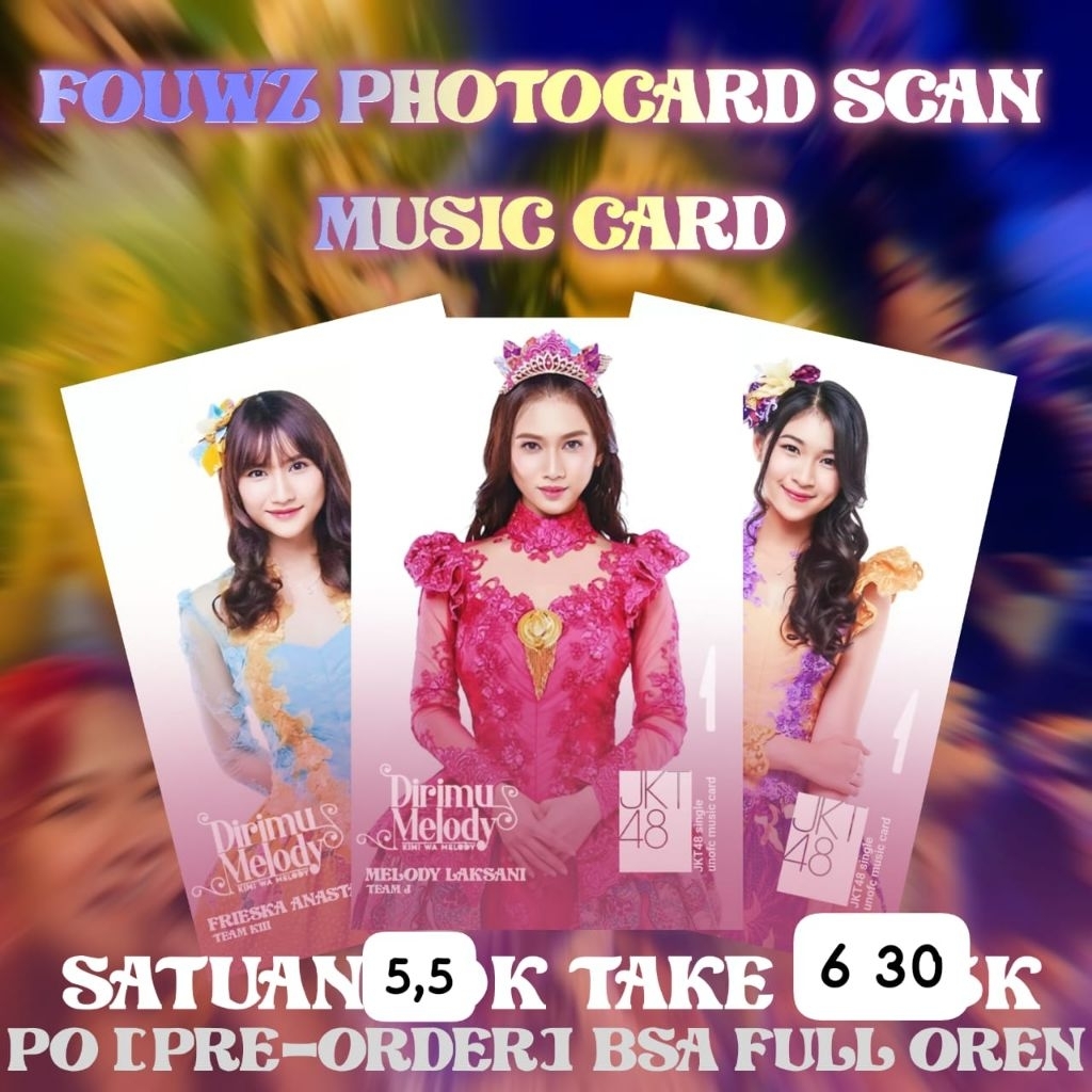MUSIC CARD "dirimu melody" FANMADE/UNOFFICIAL BACA DESK