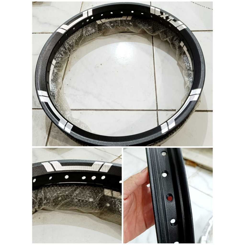 (COD) (HARGA SEPASANG) Rim / Velg Almunium XT Grafir Lingkar Grafir 140 160 ring 17 Bebek Gold Hitam