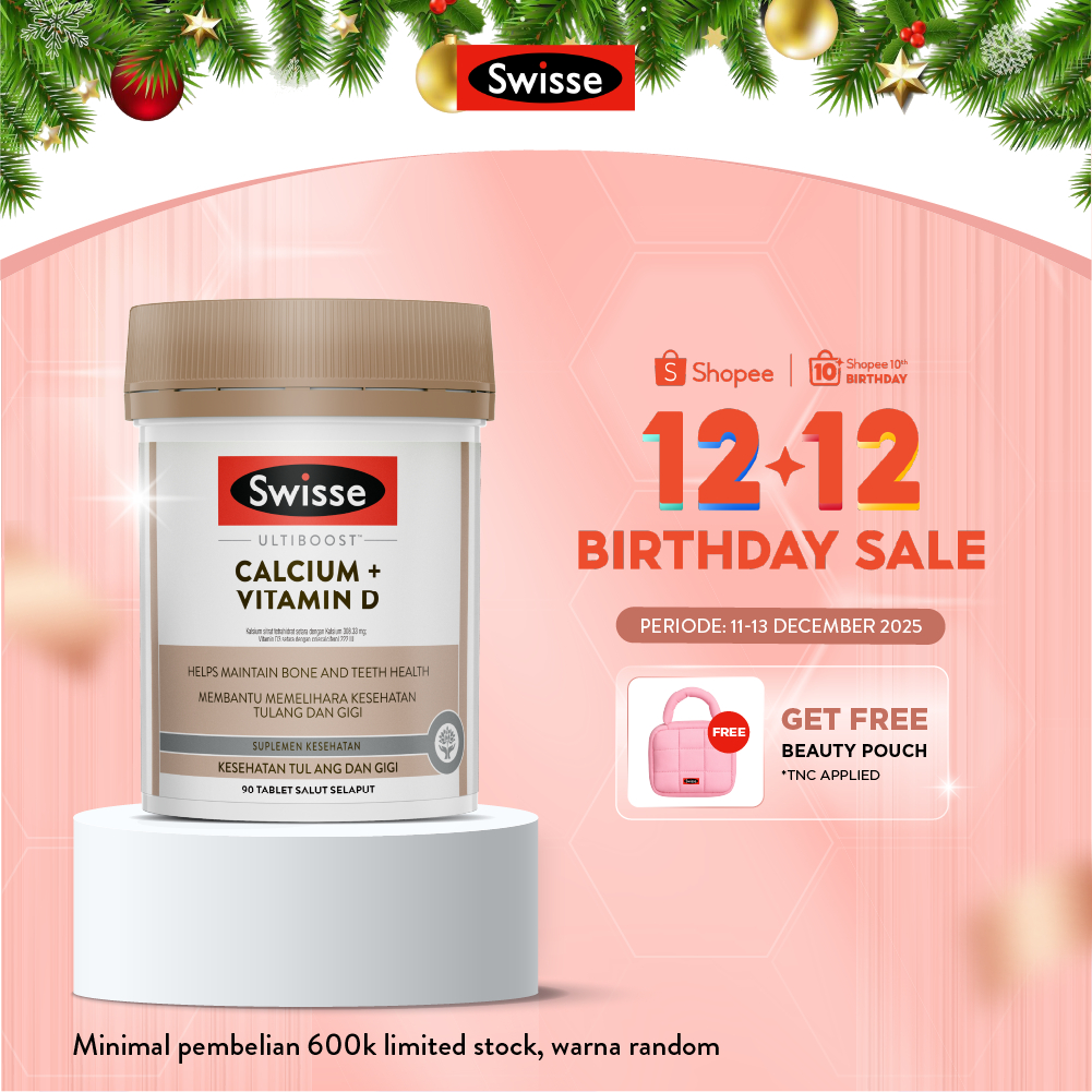 Swisse Ultiboost Calcium & Vitamin D - Suplemen Kalsium & Vit D3