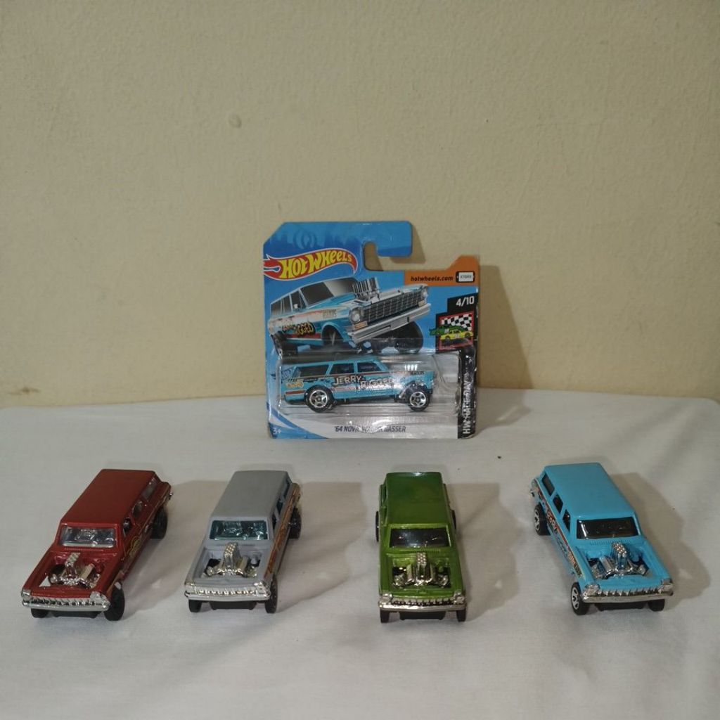 Hotwheels NOVA WAGON GASSER short card + Loose