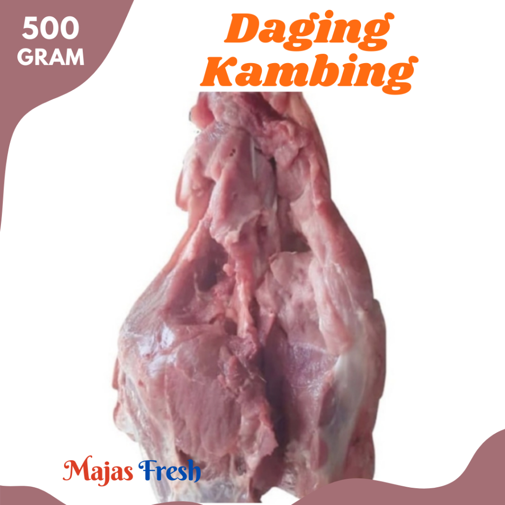 DAGING KAMBING Segar - Daging Kambing Domba Tanpa Tulang Fresh | 500gr [ Harga Per 0,5 Kg ]