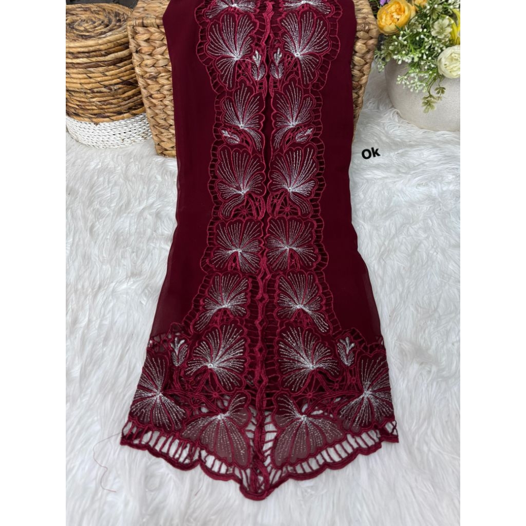 Kain Bordiran motif Uluwatu Bahan sifon