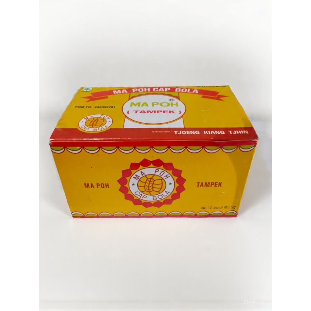 [ 12 BOTOL ] Mapoh Tampek Cap Bola 5,5g Box Original - Mengobati Kerumut / Tampek