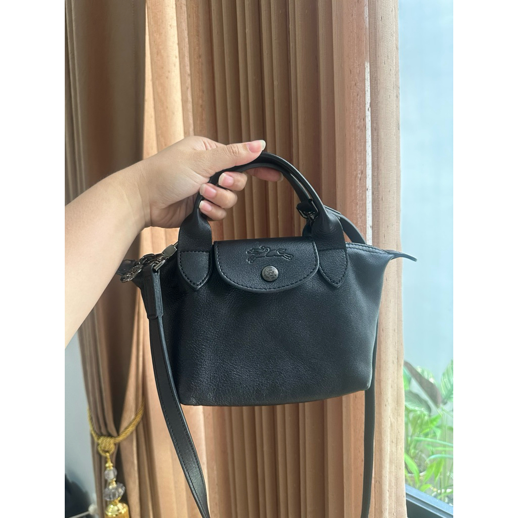 Longchamp Le Pliage Cuir Mini (Original)